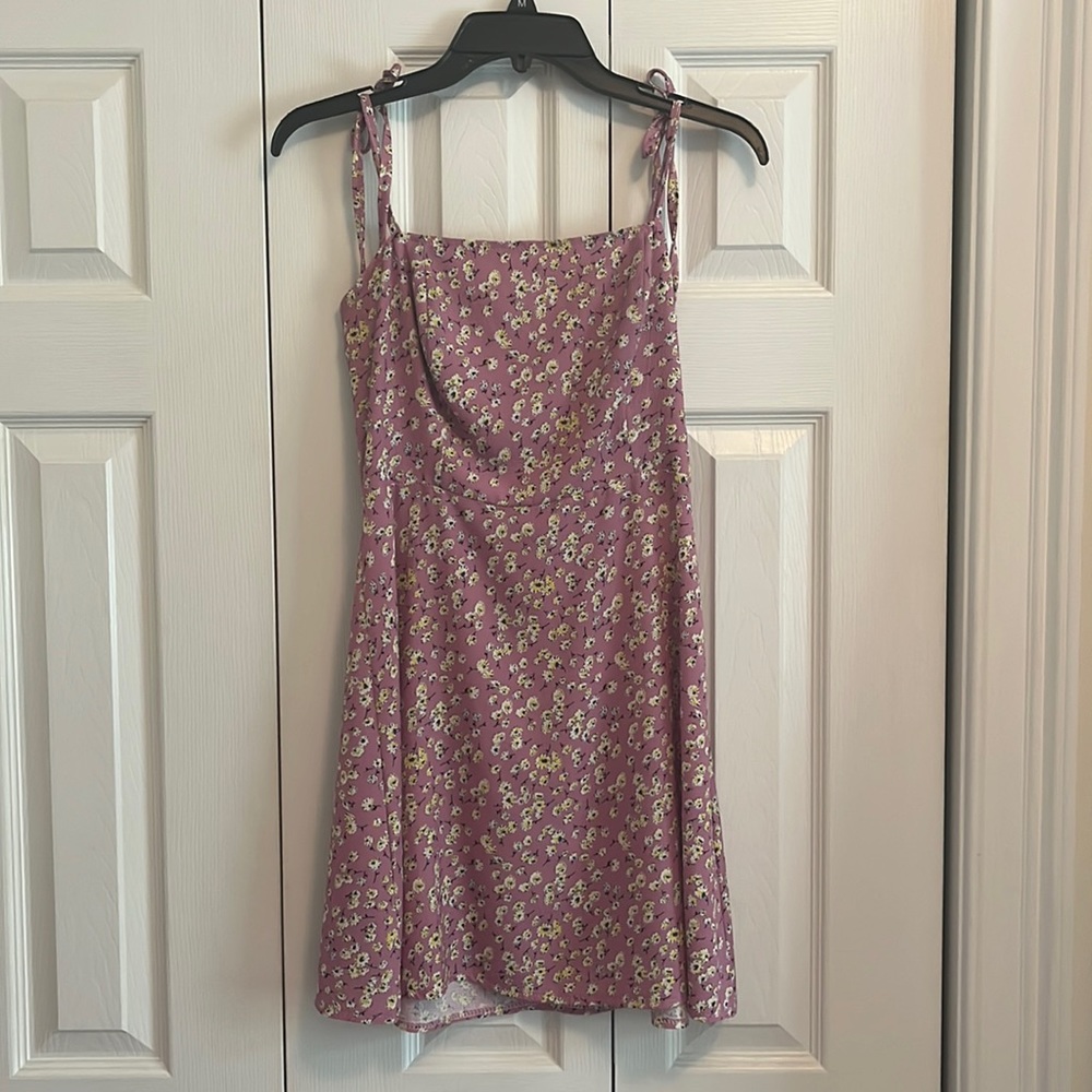 S purple floral Zaful mini dress
